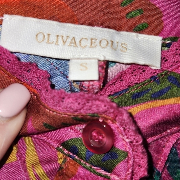 Olivaceous Floral Pink Women's Long sleeve blouse - Picture 6 of 8